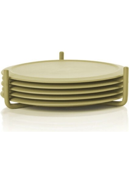 Singles 6'lı Bardak Altlığı Açık Yeşil 3,1 cm - Çap 10 cm modelleri