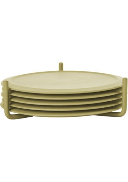 Singles 6'lı Bardak Altlığı Açık Yeşil 3,1 cm - Çap 10 cm fırsatları