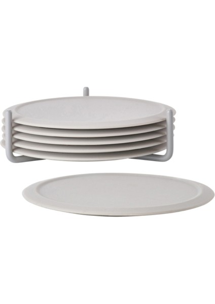 Singles 6'lı Bardak Altlığı Sıcak Gri 3,1 cm - Çap 10 cm modelleri