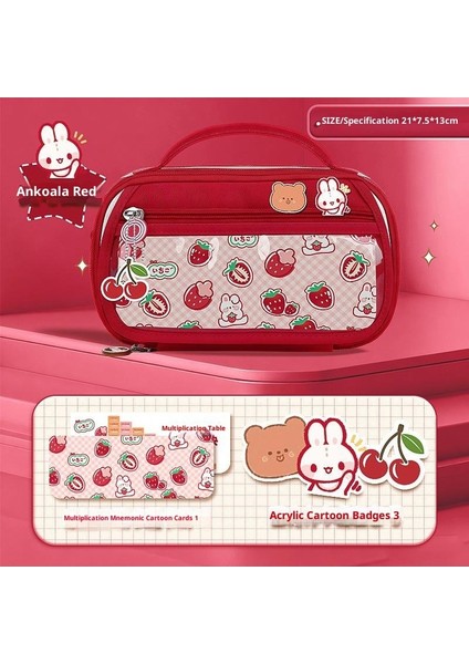 Ilkokul Kızları Için Sevimli Kalem Kutusu, Büyük Kapasiteli, Değerli Kalem Çantası (Yurt Dışından)