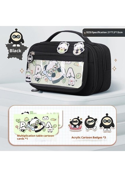 Ilkokul Kızları Için Sevimli Kalem Kutusu, Büyük Kapasiteli, Değerli Kalem Çantası (Yurt Dışından)