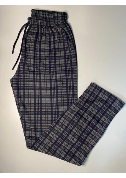 Saf Pamuk Ekose Desenli Cepli 2'li Erkek Pijama Altı ( Unisex Tek Alt Pijama ) fırsatları