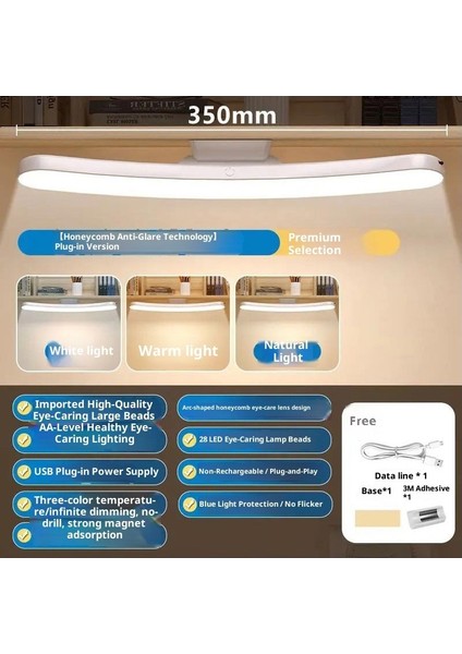 LED Göz Bakım Masa Lambası Öğrenciler Çalışma Özel Okuma Lambası Yatakhane Başucu Lambası Yatak Odası Gece Lambası (Yurt Dışından)