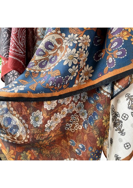 Sonbahar ve Kış Ipek Eşarp Feeling Küçük Kare Eşarp Geometrik Geri Dönüşümlü Baskılı Ipek Eşarp Boyun Eşarp Kadın (Yurt Dışından) fiyatları