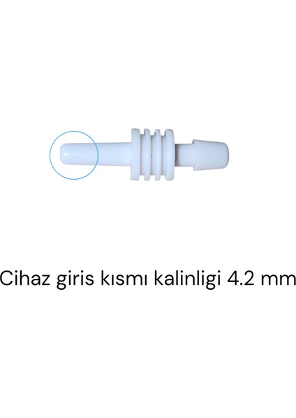Dijital Tansiyon Aleti Manşon Giriş Adaptör Jak Konnektör Beyaz Düz Tip 4.2 Mm fiyatları