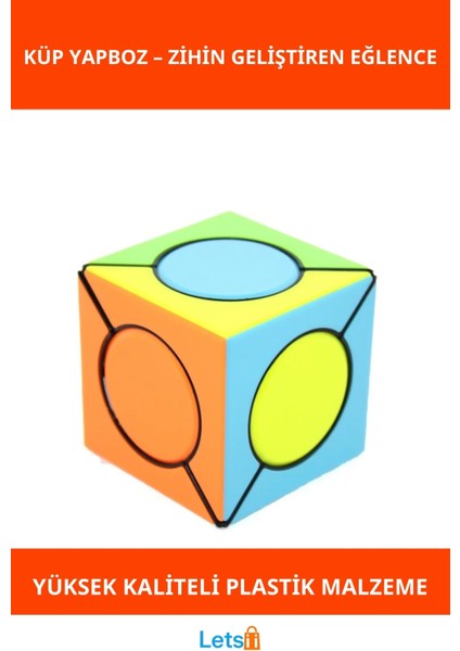 Renkli Zihin Geliştirici Sihirli Küp Yapboz No:2