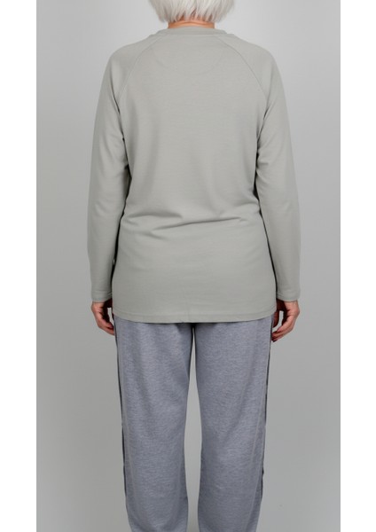 Cure Adaptif Kemoterapi Hasta Bakım Kıyafeti Açık Gri modelleri