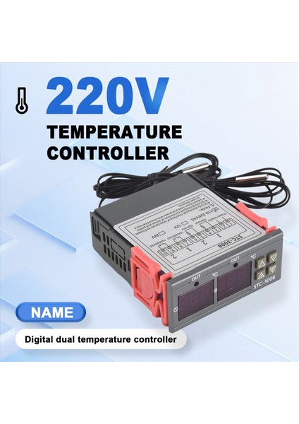 Dijital Termostat Sıcaklık Kontrol Cihazı STC-3008 Termometre Sensörü (Yurt Dışından) fırsatları