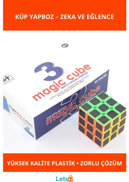 Renkli Zihin Geliştirici Dayanıklı Küp Yapboz No:2 Oyun