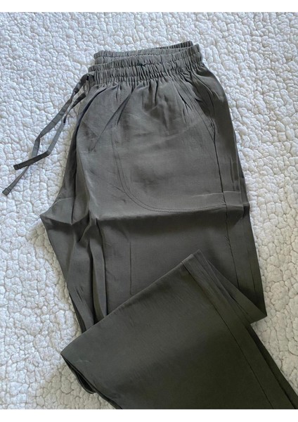 Modal Hafif , Yumuşak , Ipeksi Dokulu Haki Rengi Erkek Pantolon Pijama Altı fiyatları