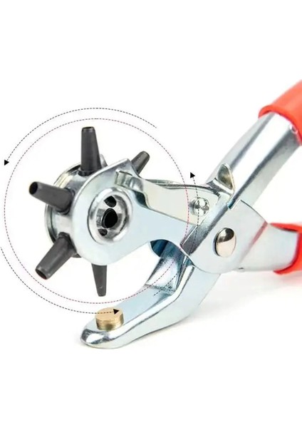 Buğz 6 Farklı Uçlu Kemer Delme Pensesi Deri Kemer ve Kumaş Için Ayarlanabilir Delik Açıcı El Aleti indirimleri