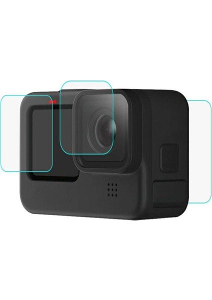 Gopro Hero 9/10/11/12 Tamperli 3 Parça Kırılmaz Cam Ekran Koruyucu modelleri