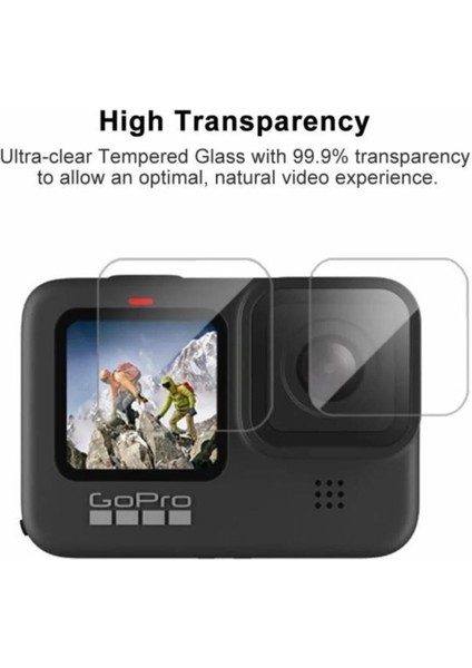 Gopro Hero 9/10/11/12 Tamperli 3 Parça Kırılmaz Cam Ekran Koruyucu indirimleri