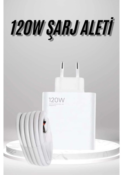 Buğz Type C Yüksek Hızlı Şarj Aleti Beyaz 120W Ultra Uzun Ömürlü