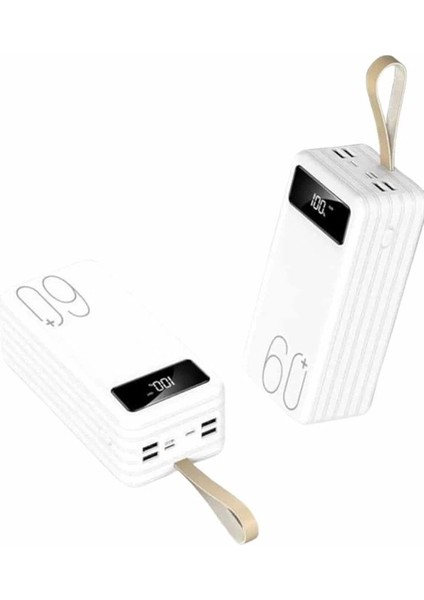 Buğz Powerbank 60.000 Mah Taşınabilir Şarj Hızlı El Fenerli Dijital Göstergeli
