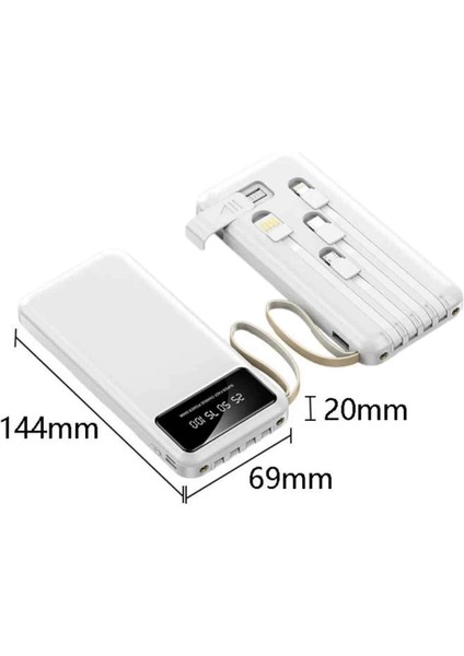 Buğz Powerbank Şarj Cihazı 4 Çıkışlı 20.000 Mah Powerbank Taşınabilir Çoklu Giriş indirimleri
