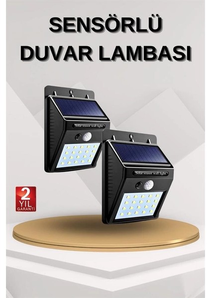 Buğz Solar Sensörlü Duvar Lambası Bahçe Lamba 20 LED Işık fiyatları