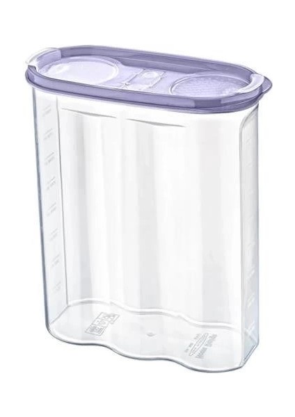 Buğz 2 Kapaklı Ölçekli Erzak Kuru Gıda Saklama Kutusu Kabı 2,4 LITRE-SA940