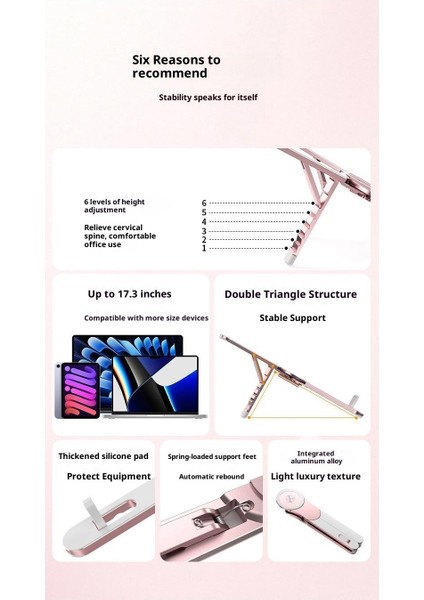 Alüminyum Alaşımlı Katlanabilir Taşınabilir Dizüstü Bilgisayar Standı Tembel Insanlar Tablet Telefon Standını Yakalar (Yurt Dışından) indirimleri