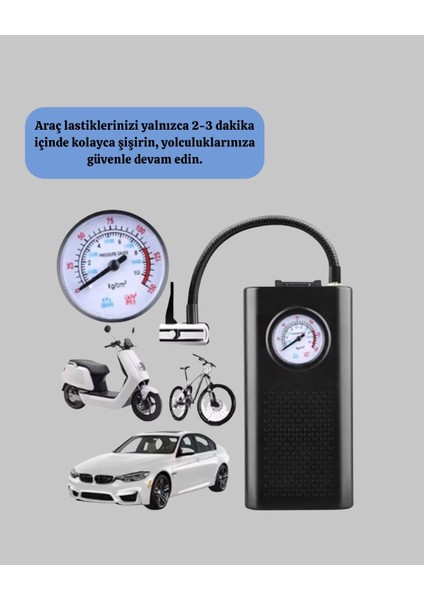 Buğz Elektrikli Hava Kompresörü Type-C USB Şarjlı Çok Fonksiyonlu Lastik Pompası fiyatları