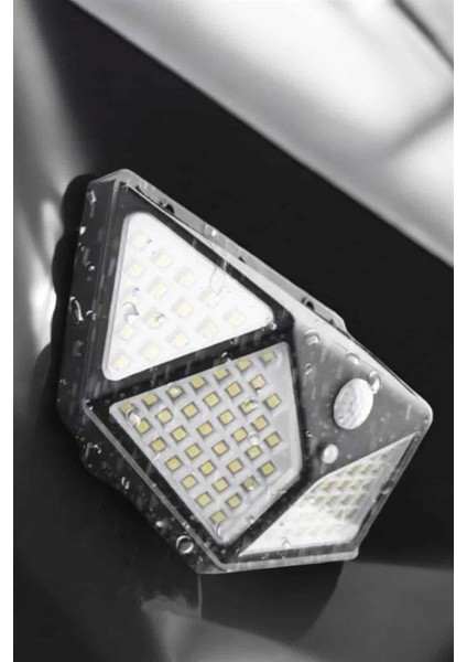 Buğz Güneş Enerjili Bahçe Aydınlatma Lambası Solar 100 LED Lamba