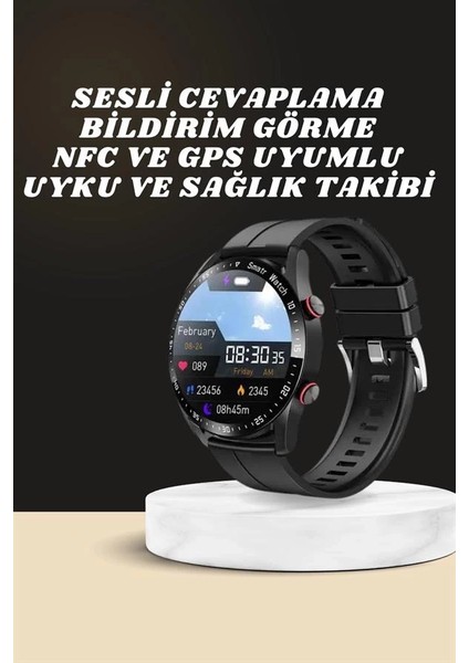 Buğz Yeni Model Akıllı Saat Gps Uyumlu Uyku ve Sağlık Takibi Sesli Görüşme