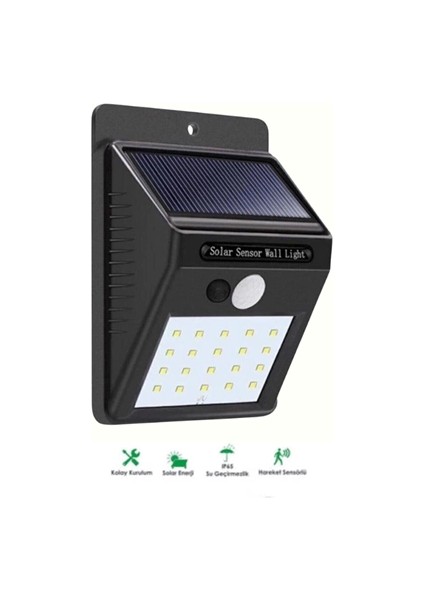 Buğz Kablosuz Solar LED Lamba | Bahçe, Veranda, Merdiven Işığı, Otomatik Aç-Kapa Sensörlü modelleri