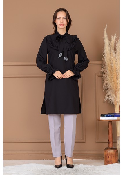 Asel Şık Tesettür Tunik Pantolon Ikili Takım