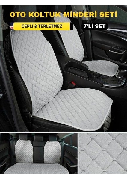 Lacasa Automotive Ergonomik,ortopedik,terletmez, Cepli, Kaymaz, Alkantara Oto Kılıf-Minder (7parça Set) fırsatları
