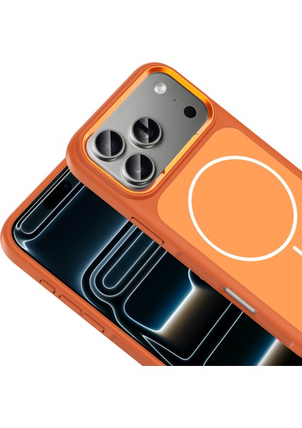 iPhone 17 Pro Max Kılıf M-Safe Şarj Özellikli Metal Kamera Çerçeveli Sanremo Kapak modelleri