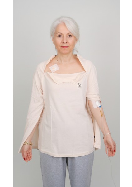 Cure Adaptif Kemoterapi Hasta Bakım Kıyafeti Pembe