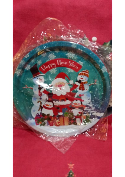 Tepsi Yeniyıl Yuvarlak Metal 28 cm