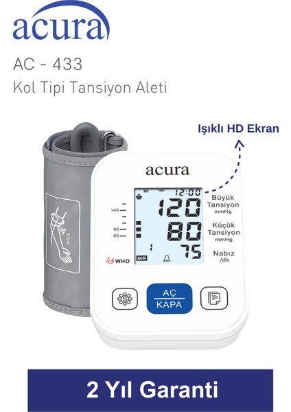 Ac 433 Koldan Ölçer Tansiyon Aleti modelleri