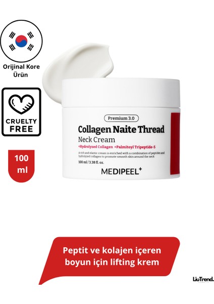 Medi-Peel Naite Thread Neck Cream 100 ml Peptit ve Kollajen Içeren Boyun Lifting Kremi M0076
