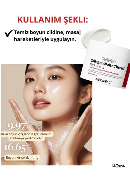 Medi-Peel Naite Thread Neck Cream 100 ml Peptit ve Kollajen Içeren Boyun Lifting Kremi M0076