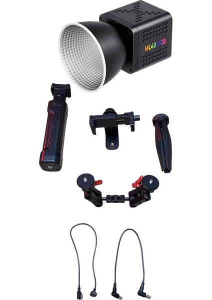 ML40 Rgb Telefon Vlog Seti + El Tipi Powerbank Tripod Batarya fiyatları