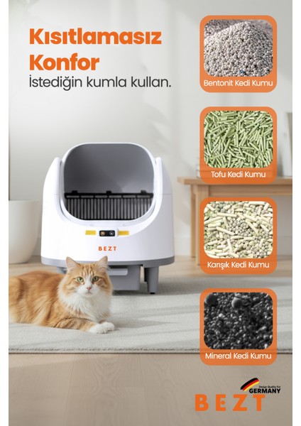 Pure Cat Otomatik Akıllı Kedi Tuvaleti modelleri