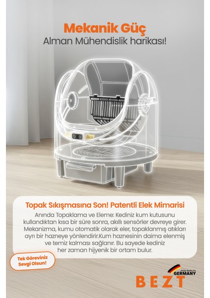 Pure Cat Otomatik Akıllı Kedi Tuvaleti