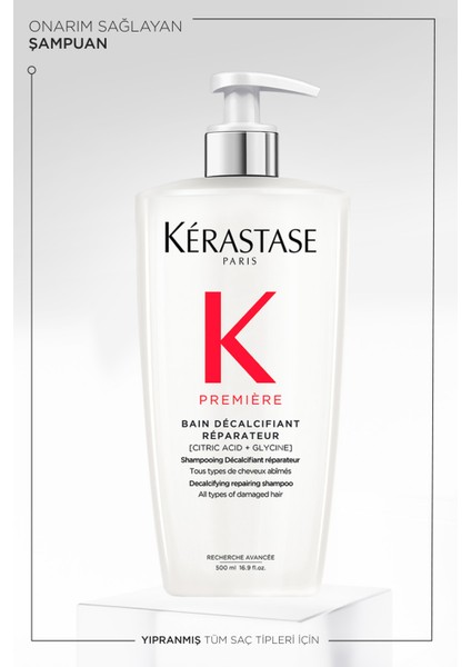 Premiere Première Bain Decalcifiant Reparateur Yıpranmış Saçlar Için Onarım Sağlayan Şampuan 500 ml 500 ml