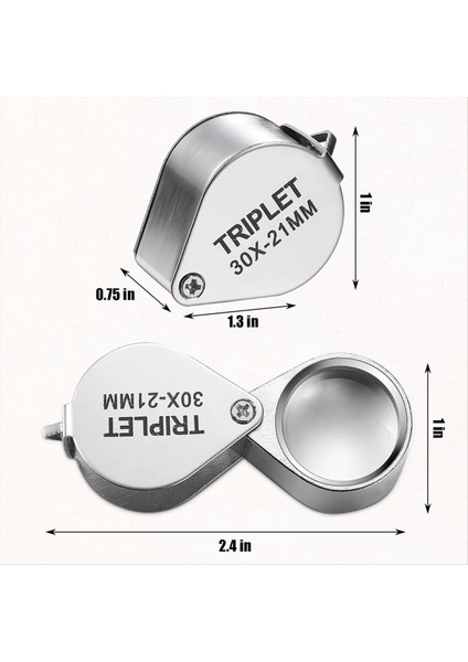 Kuyumcu Göz Büyüteci Seti 10X, 20X ve 30X Cep Mücevher Büyüteci, A (Yurt Dışından) fiyatları