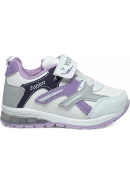 Çocuk Mevsimlik Işıklı Ortopedik Spor Ayakkabı - Beyaz - 24