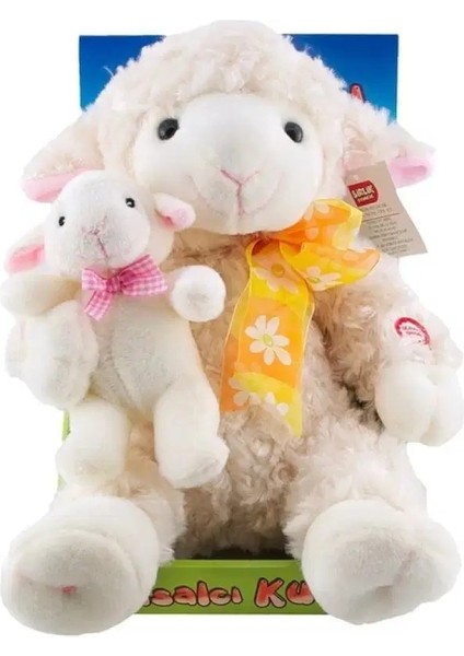 Masalcı Hareketli Yavrulu Kuzu Peluş