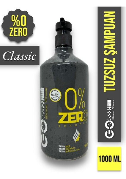 "zero" Tuzsuz Şampuan Classic Renksiz/şeffaf 1000 Ml.