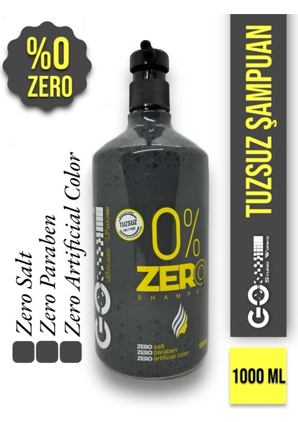 "zero" Tuzsuz Şampuan Classic Renksiz/şeffaf 1000 Ml.
