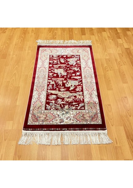 Şehname Motifli 200 x 300 cm Ipek Halı Bordo fiyatları