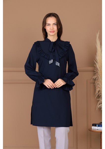 Asel Şık Tesettür Tunik Pantolon Ikili Takım