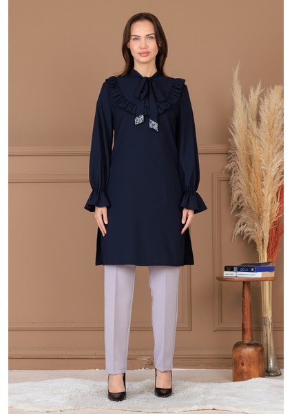 Asel Şık Tesettür Tunik Pantolon Ikili Takım modelleri