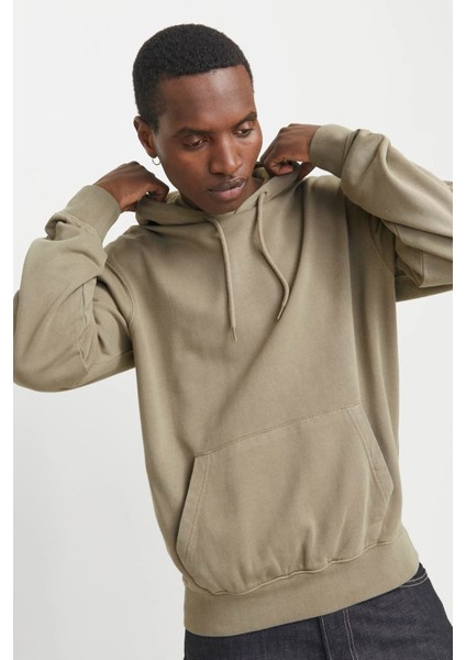 Essentials Jjecharge Pamuklu Oversize Fit Kapüşonlu Sweat Erkek Sweat 12268272 modelleri