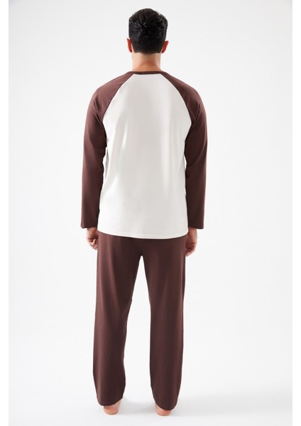 Erkek Pamuklu Uzun Kollu Cepli Pijama Takımı modelleri
