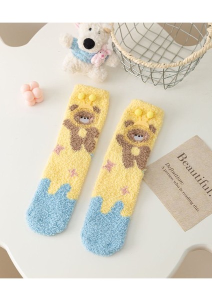 Sonbahar-Kış Mercan Kadife Kadın Çorabı (Yurt Dışından)